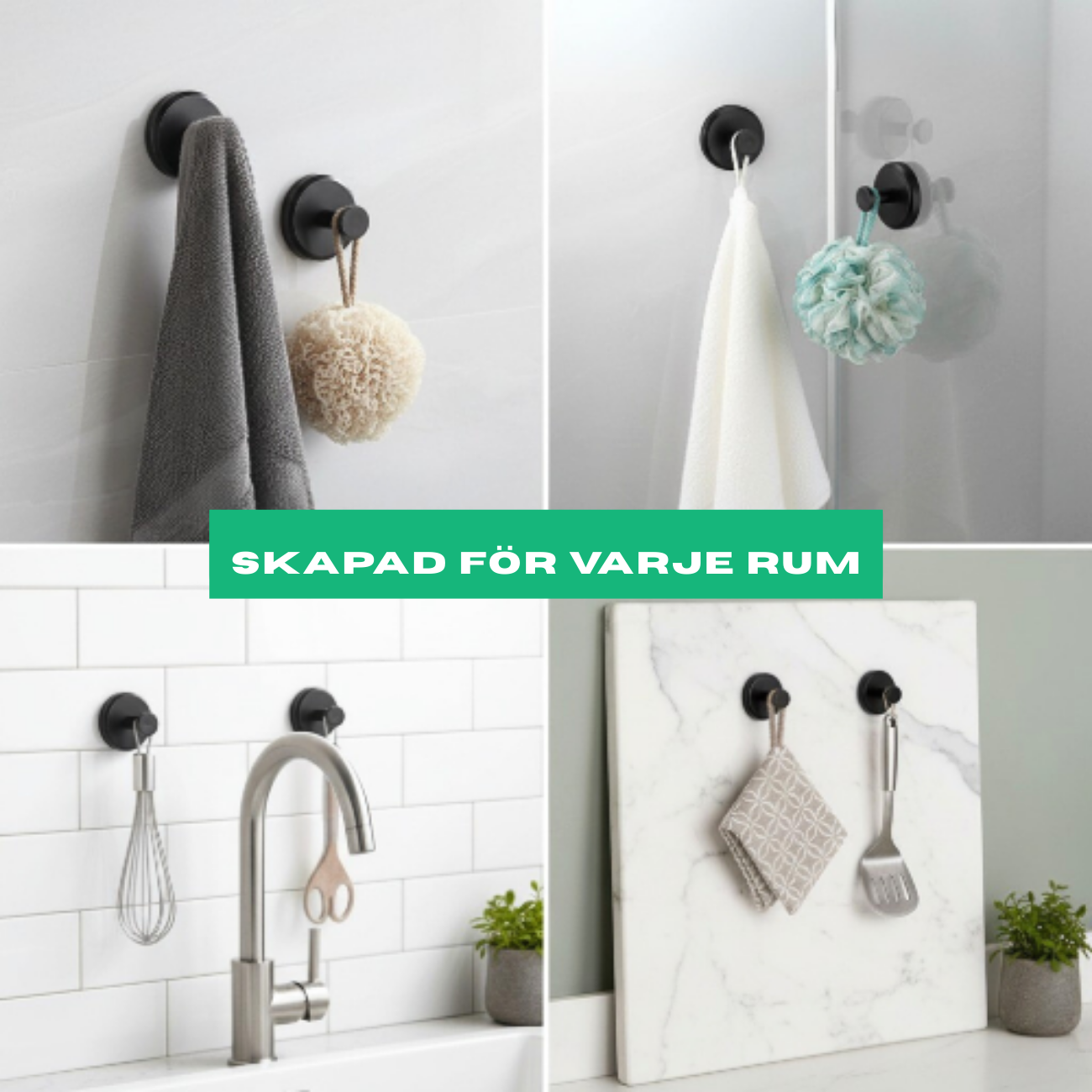 EasyFix™ Väggkrok – Rostfri sugkrok